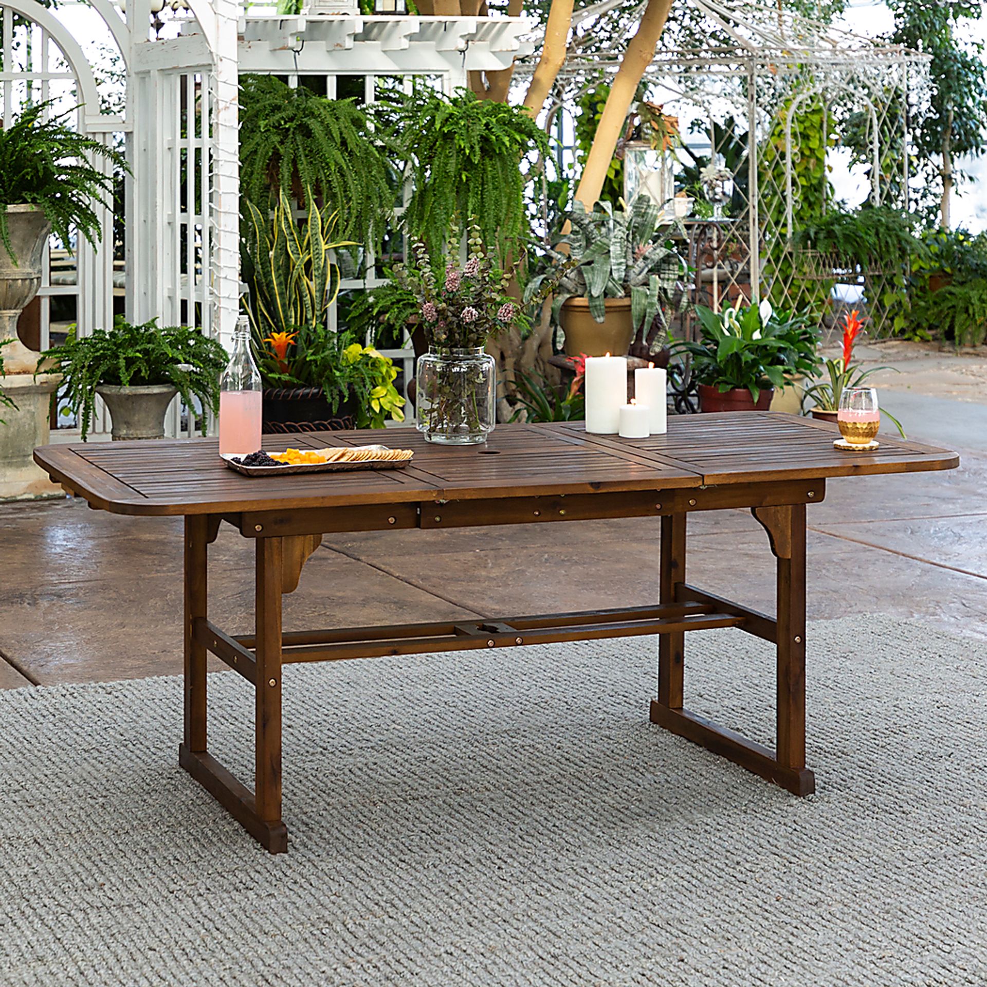 Eastline Dark Brown Outdoor Dining Table - Image 4