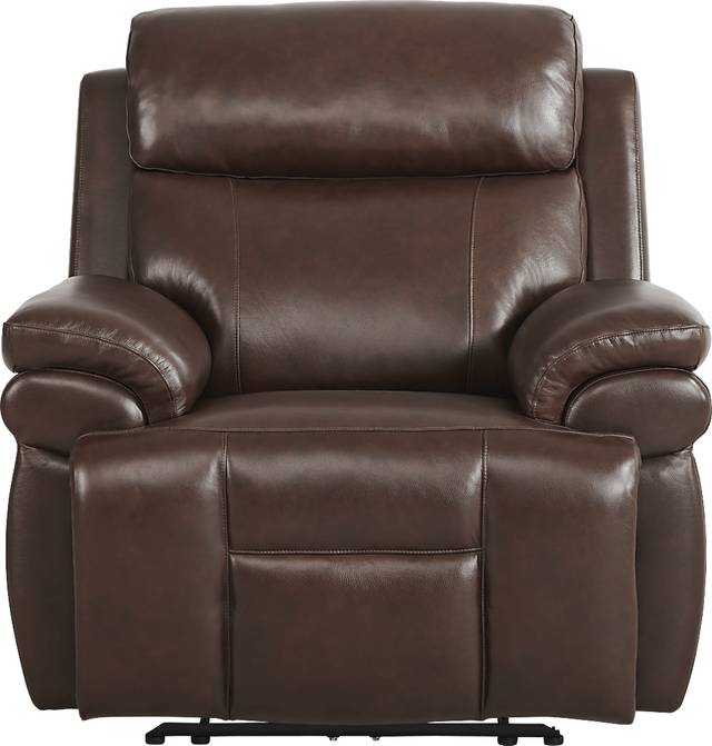 Eastmann Chocolate Leather Triple Power Recliner with Air Massage - Thumbnail - Image 2