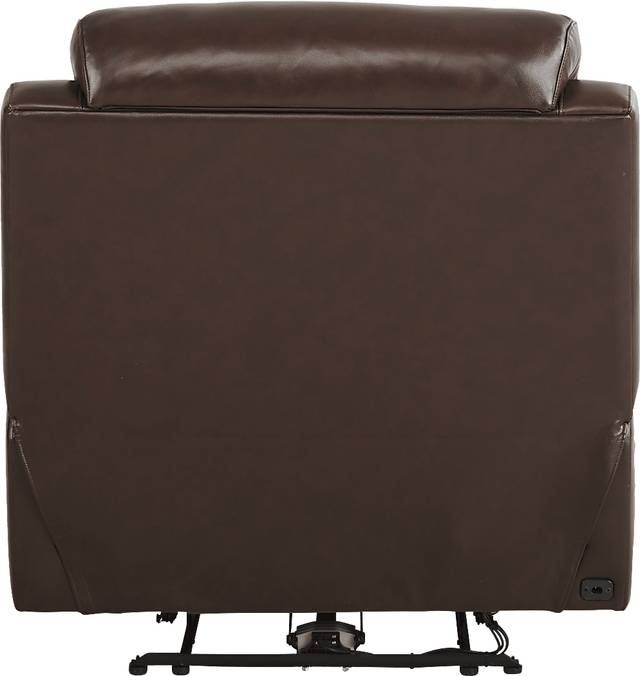 Eastmann Chocolate Leather Triple Power Recliner with Air Massage - Thumbnail - Image 4