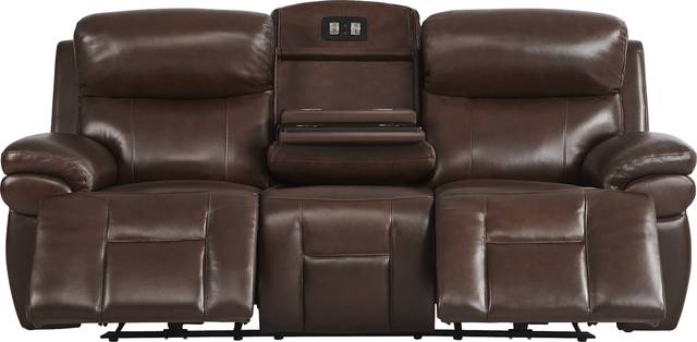 Eastmann Chocolate Leather 7 Pc Triple Power Reclining Living Room with Air Massage - Thumbnail - Image 5