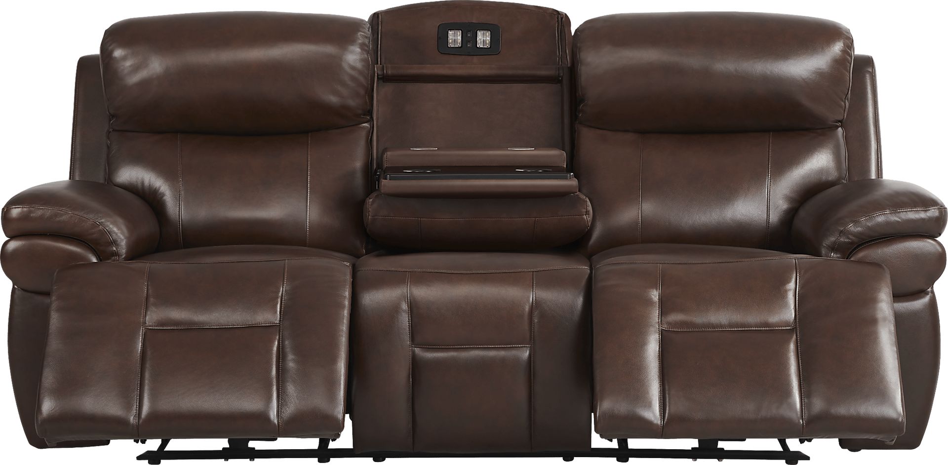 Eastmann Chocolate Leather 3 Pc Triple Power Reclining Living Room with Air Massage - Image 5