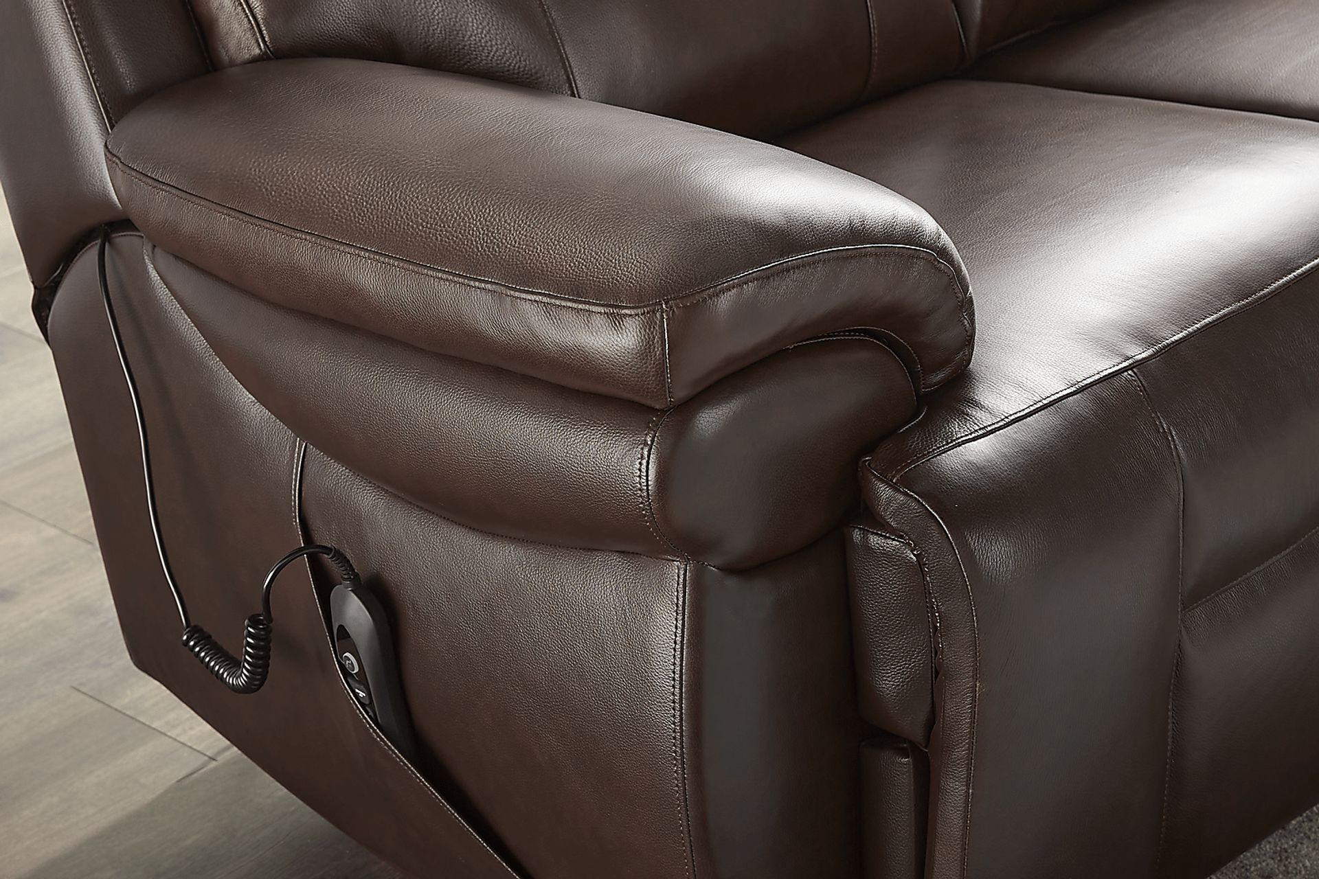 Eastmann Chocolate Leather 3 Pc Triple Power Reclining Living Room with Air Massage - Image 8