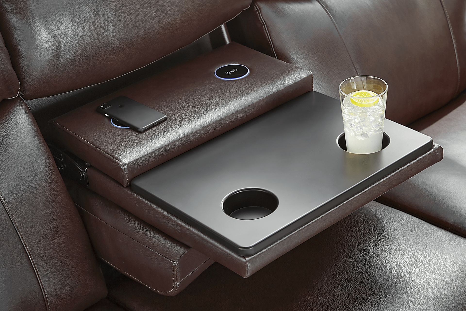 Eastmann Chocolate Leather 3 Pc Triple Power Reclining Living Room with Air Massage - Image 9