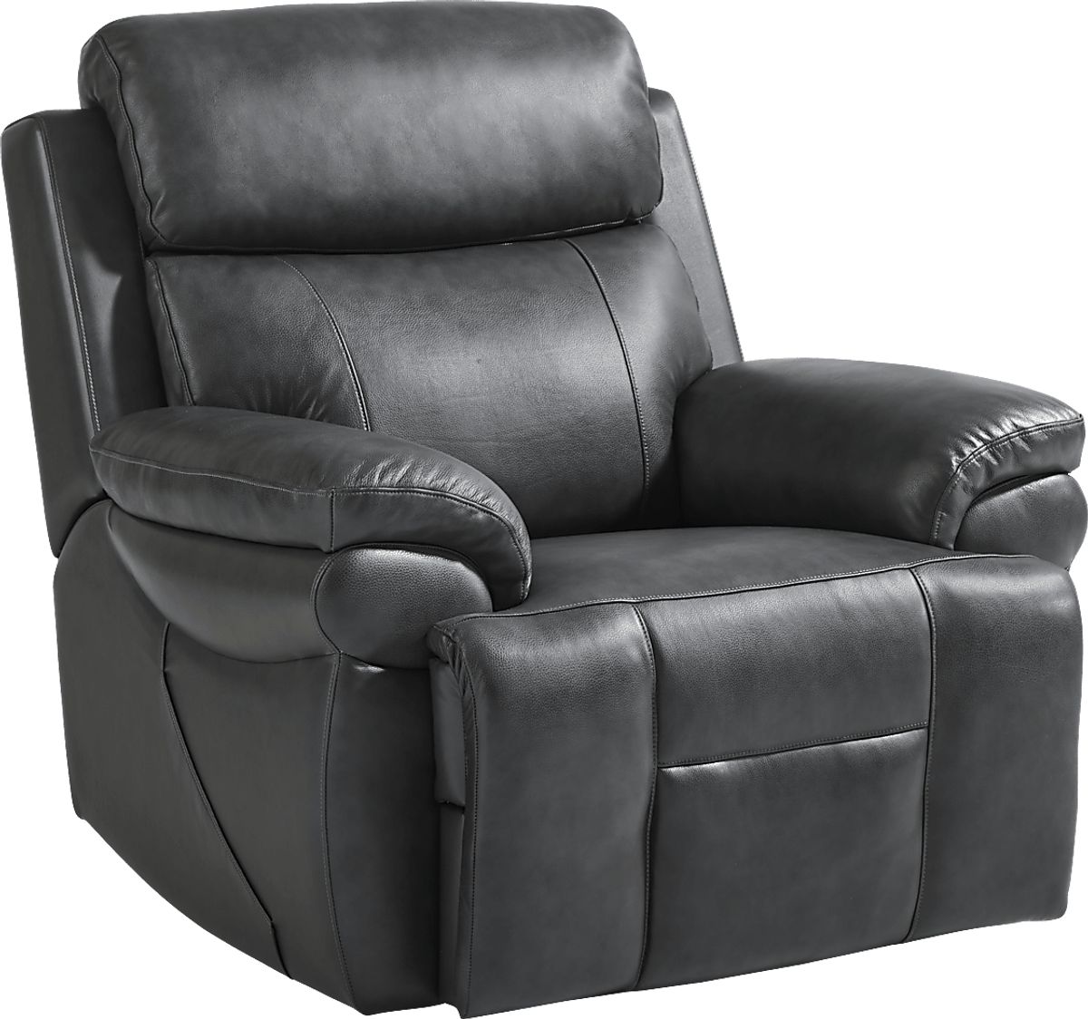 Eastmann Gray Leather Triple Power Recliner | Rooms to Go