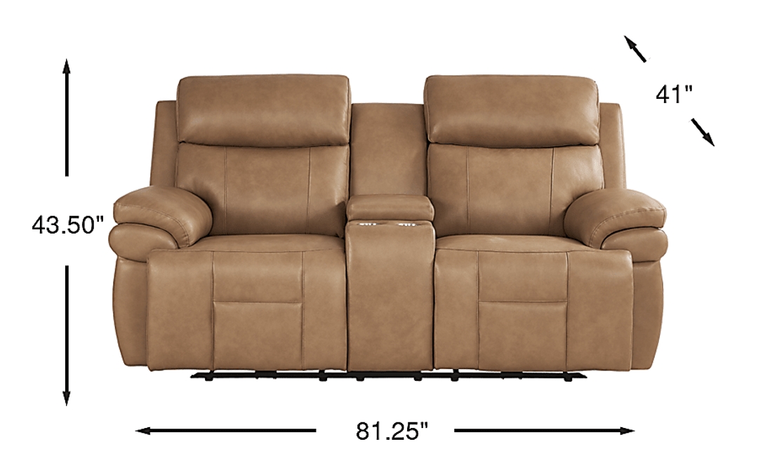 Eastmann Leather Triple Power Reclining Loveseat
