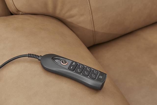 Eastmann Saddle Leather 5 Pc Triple Power Reclining Living Room with Air Massage - Thumbnail - Image 7