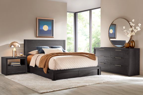 Easton Park Black 5 Pc Queen Storage Bedroom