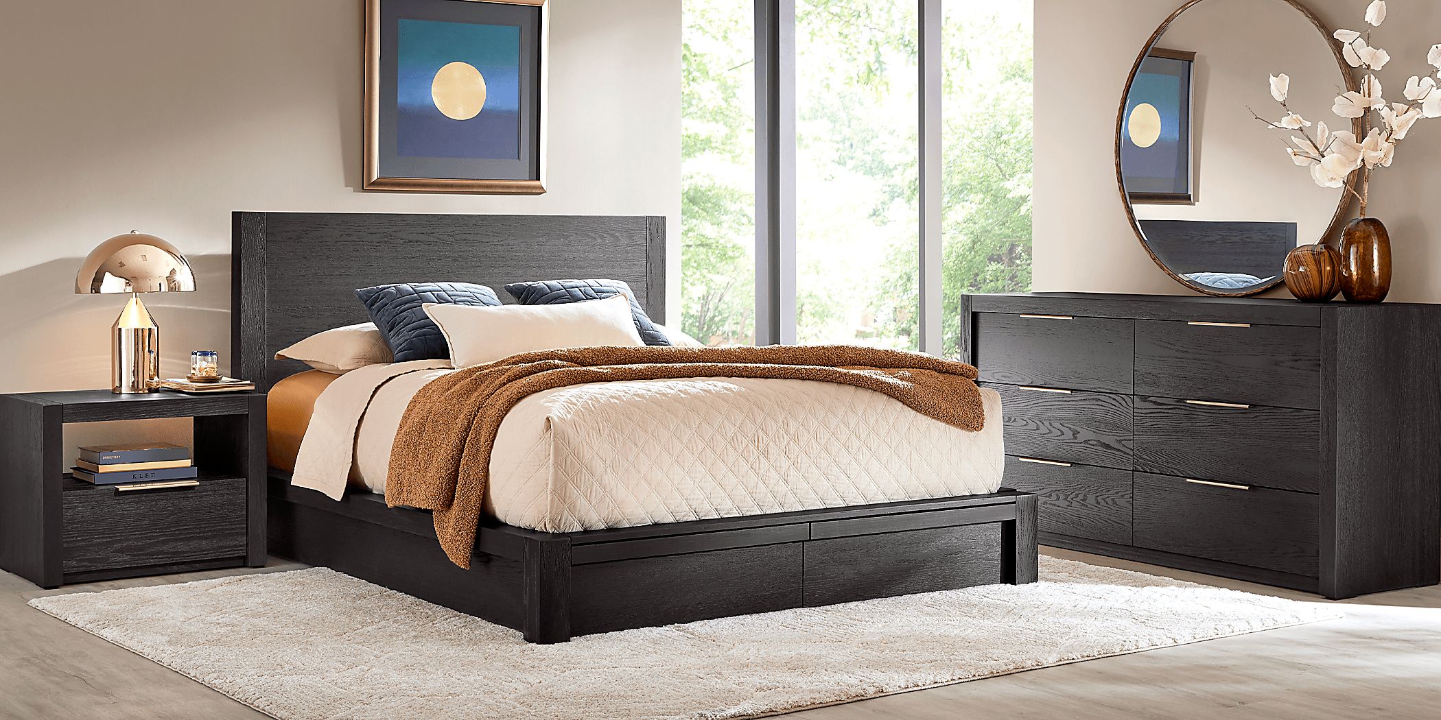 Easton Park 5 Pc Black Black,Colors Queen Bedroom Set With Dresser ...