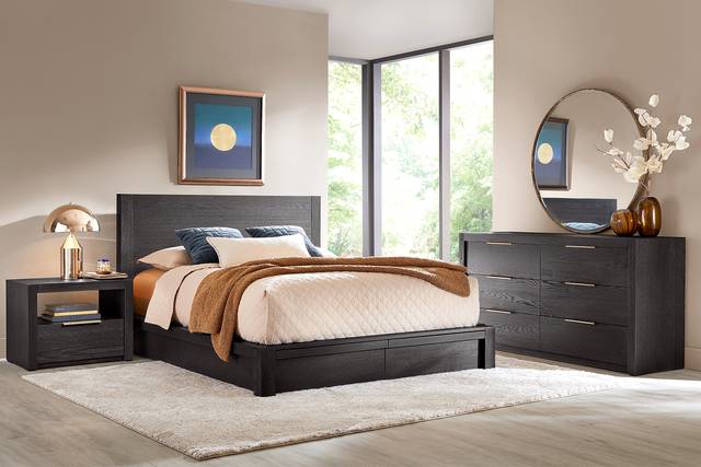 Easton Park Black 7 Pc Queen Storage Bedroom - Thumbnail - Image 1