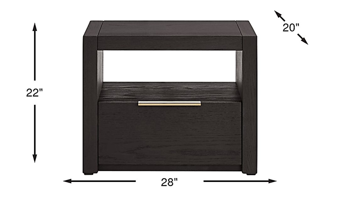 Easton Park Black Nightstand