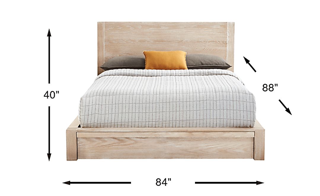Easton Park Natural 3 Pc King Panel Bed