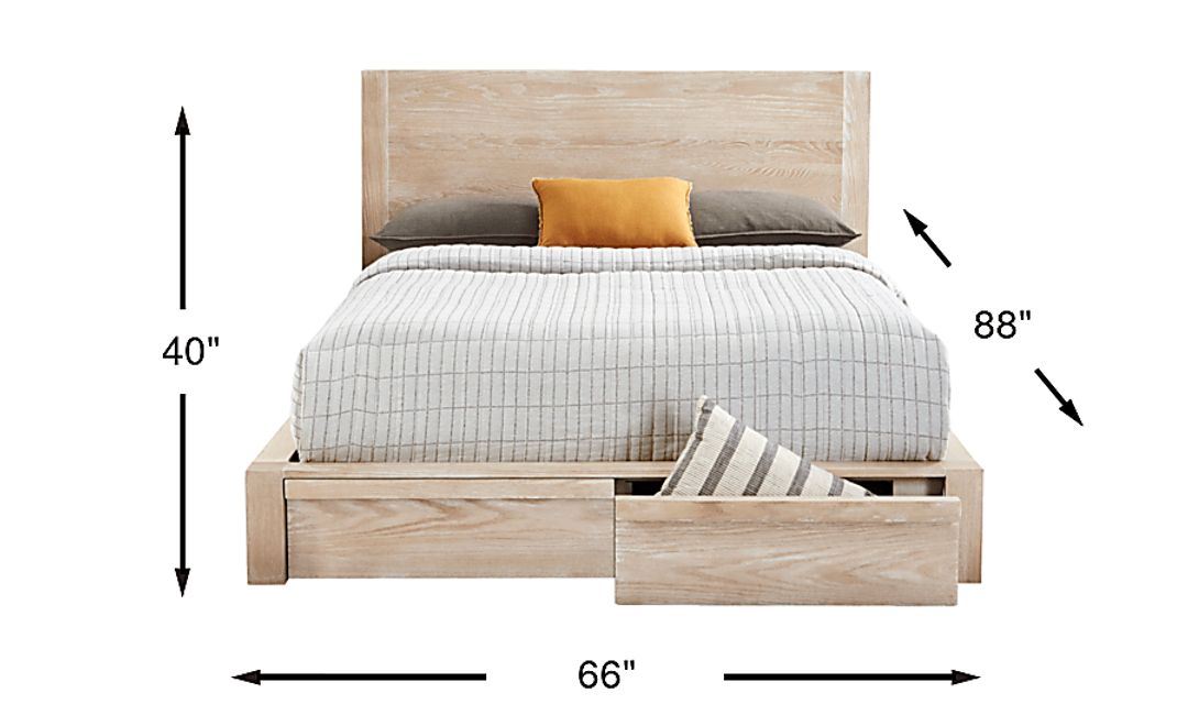 Easton Park Natural 3 Pc Queen Storage Bed