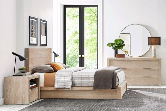 Easton Park Natural 5 Pc Queen Panel Bedroom