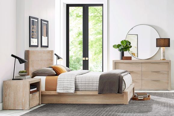 Easton Park Natural 5 Pc Queen Storage Bedroom