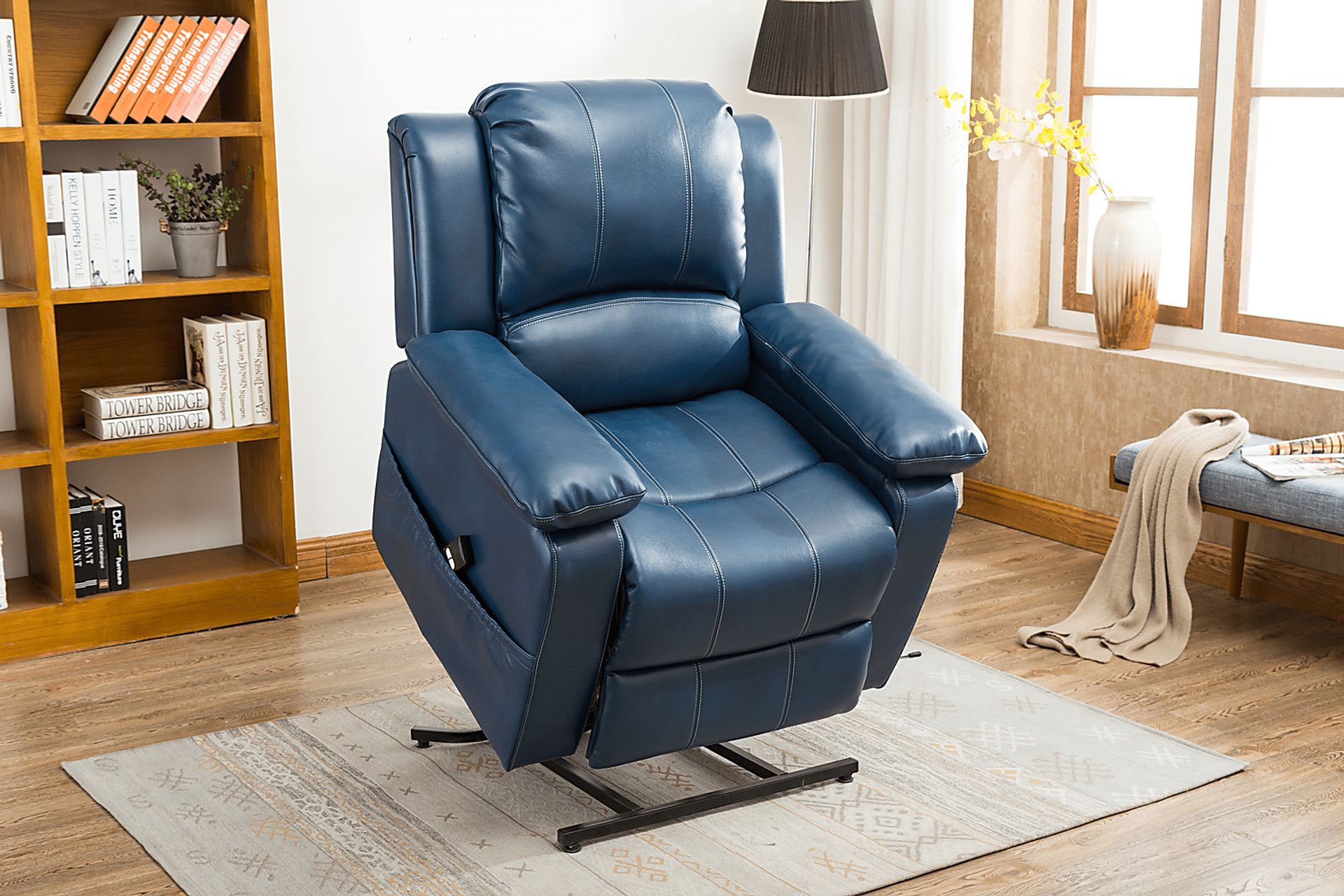 Eastover Blue Power Recliner - Image 6