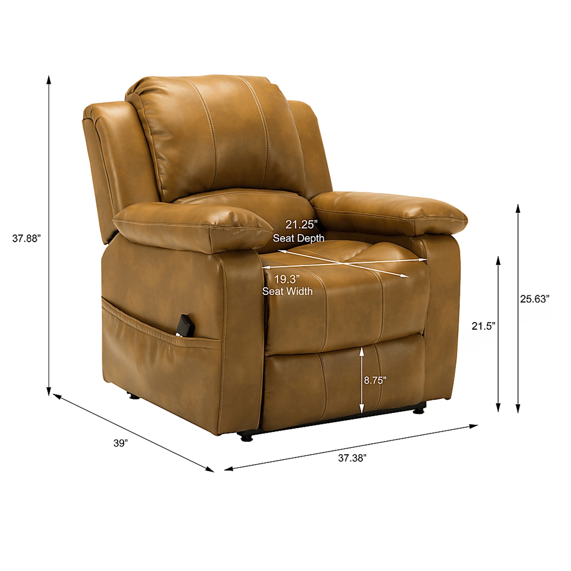 Eastover Camel Power Recliner - Image 13