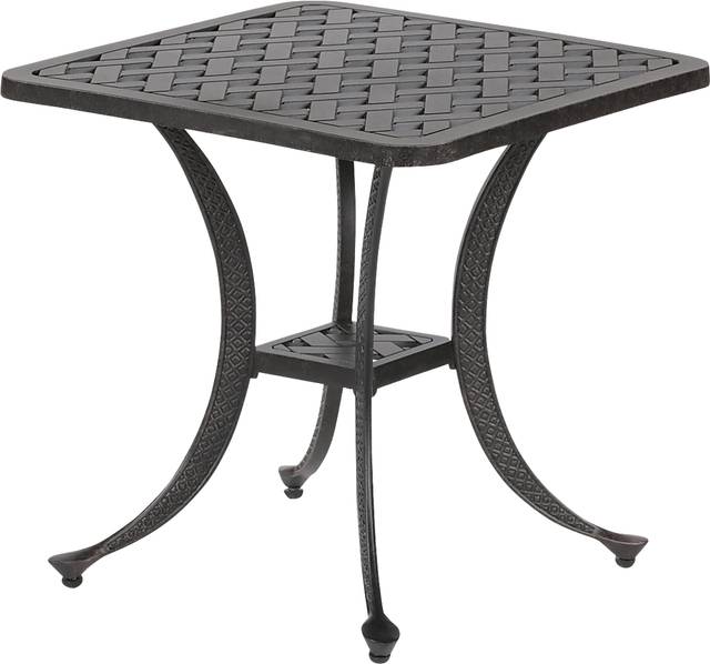 Eastport Manor Bronze 3 Pc Outdoor Seating Set with Brown Cushions - Thumbnail - Image 3