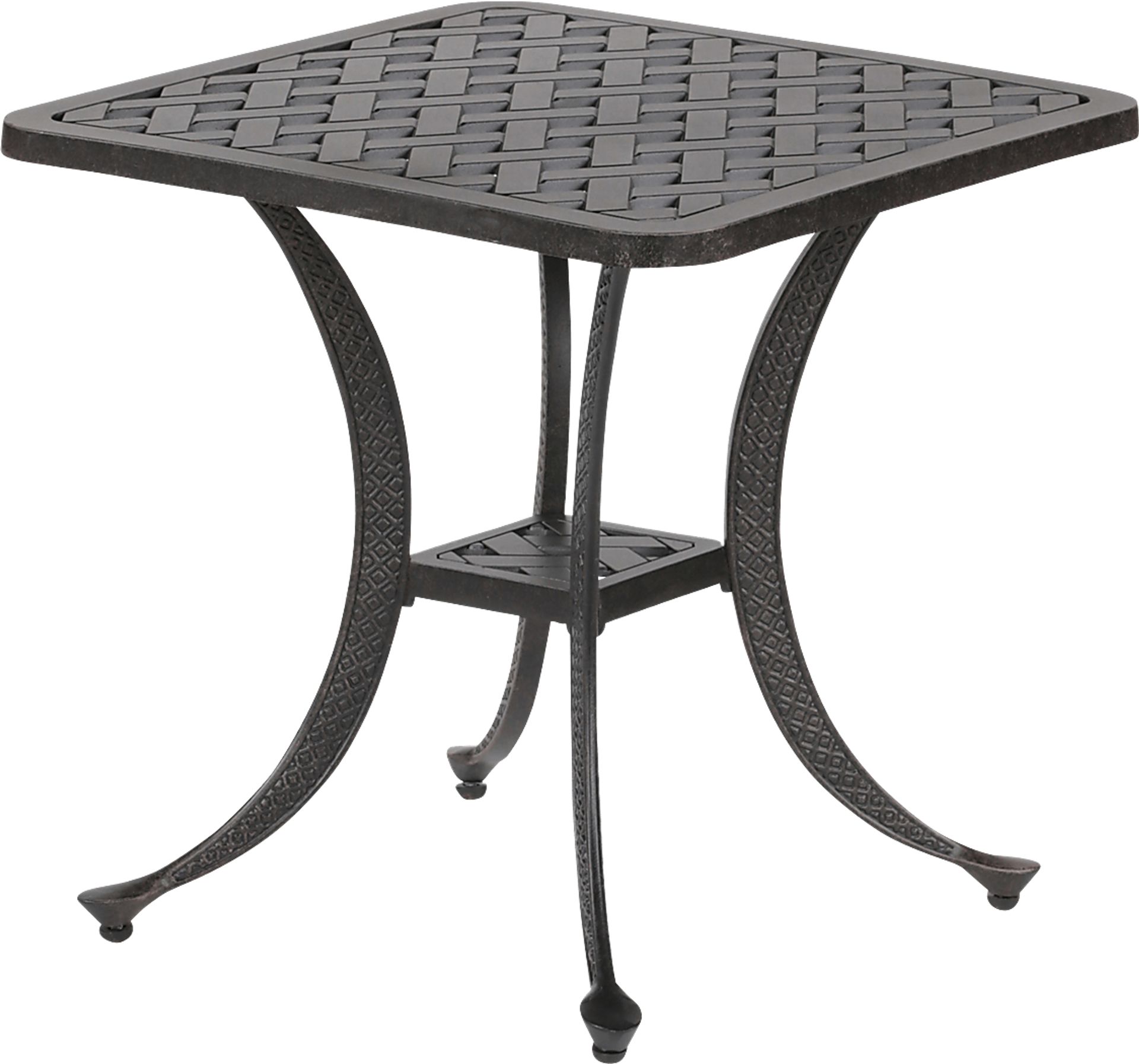 Eastport Manor Bronze 3 Pc Outdoor Seating Set with Brown Cushions - Image 3