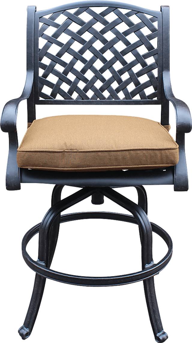 Eastport Manor Bronze 5 Pc Outdoor Round Bar Height Dining Set - Thumbnail - Image 2