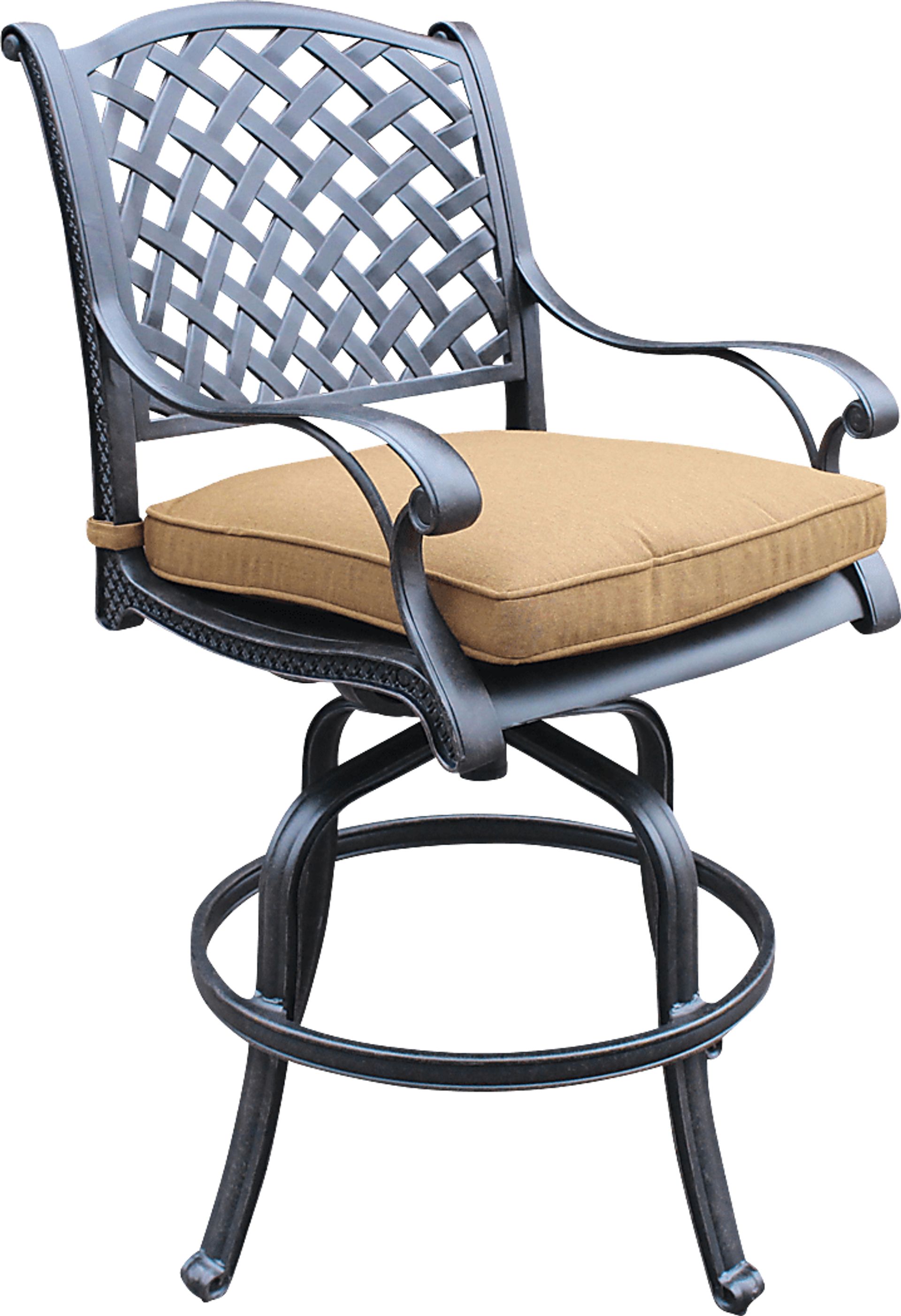 Eastport Manor Bronze 5 Pc Outdoor Round Bar Height Dining Set - Image 3