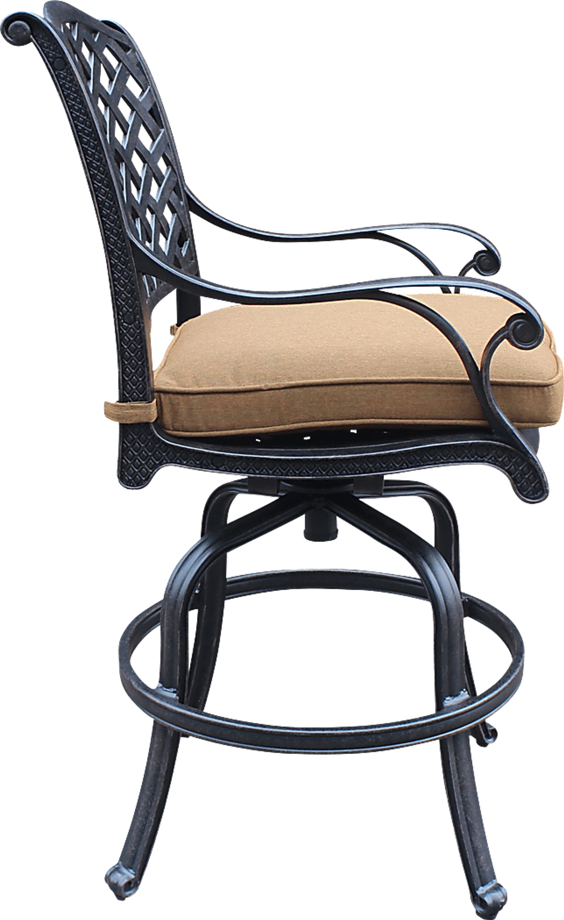 Eastport Manor Bronze 5 Pc Outdoor Round Bar Height Dining Set - Image 4