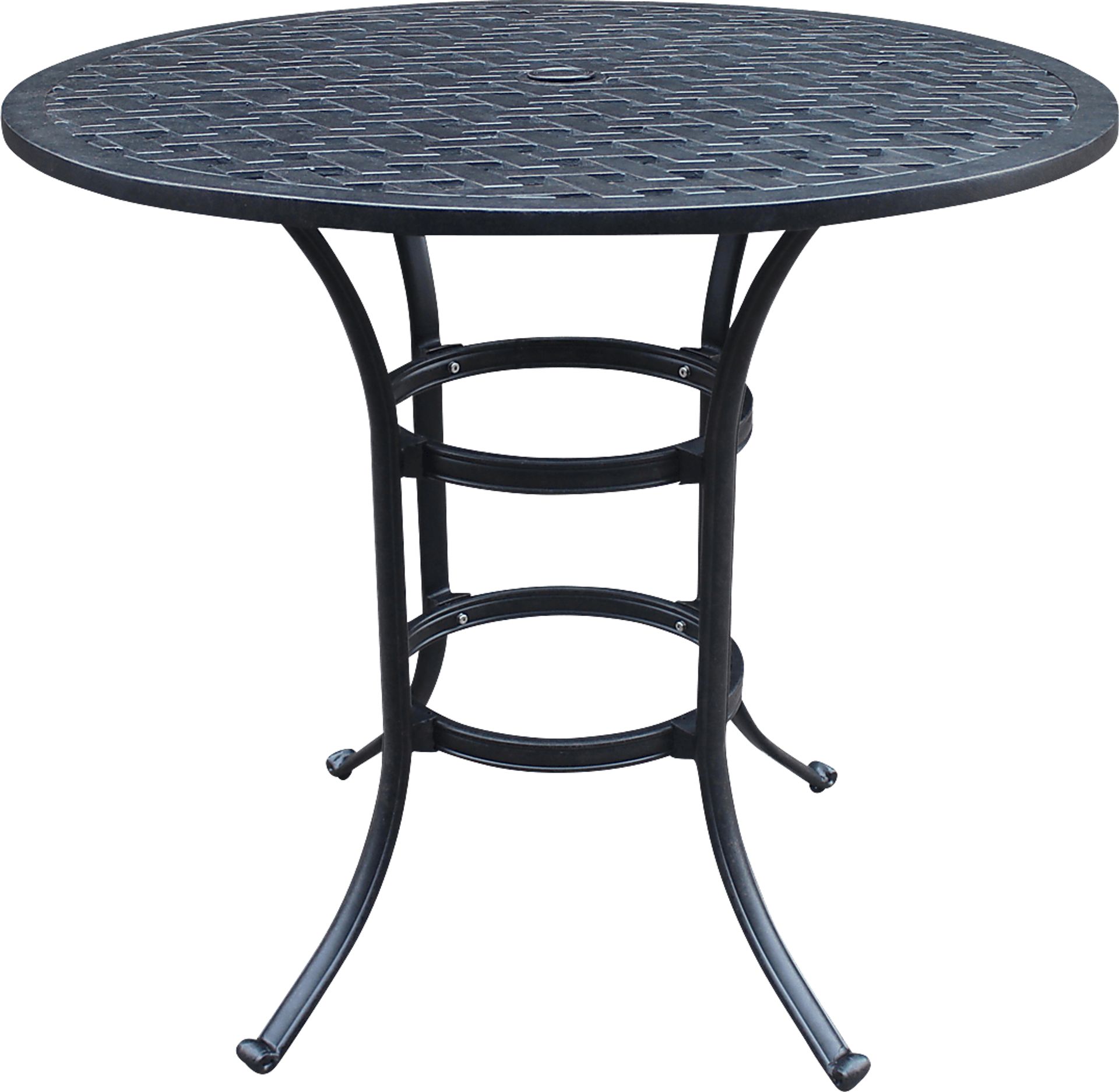 Eastport Manor Bronze 5 Pc Outdoor Round Bar Height Dining Set - Image 7