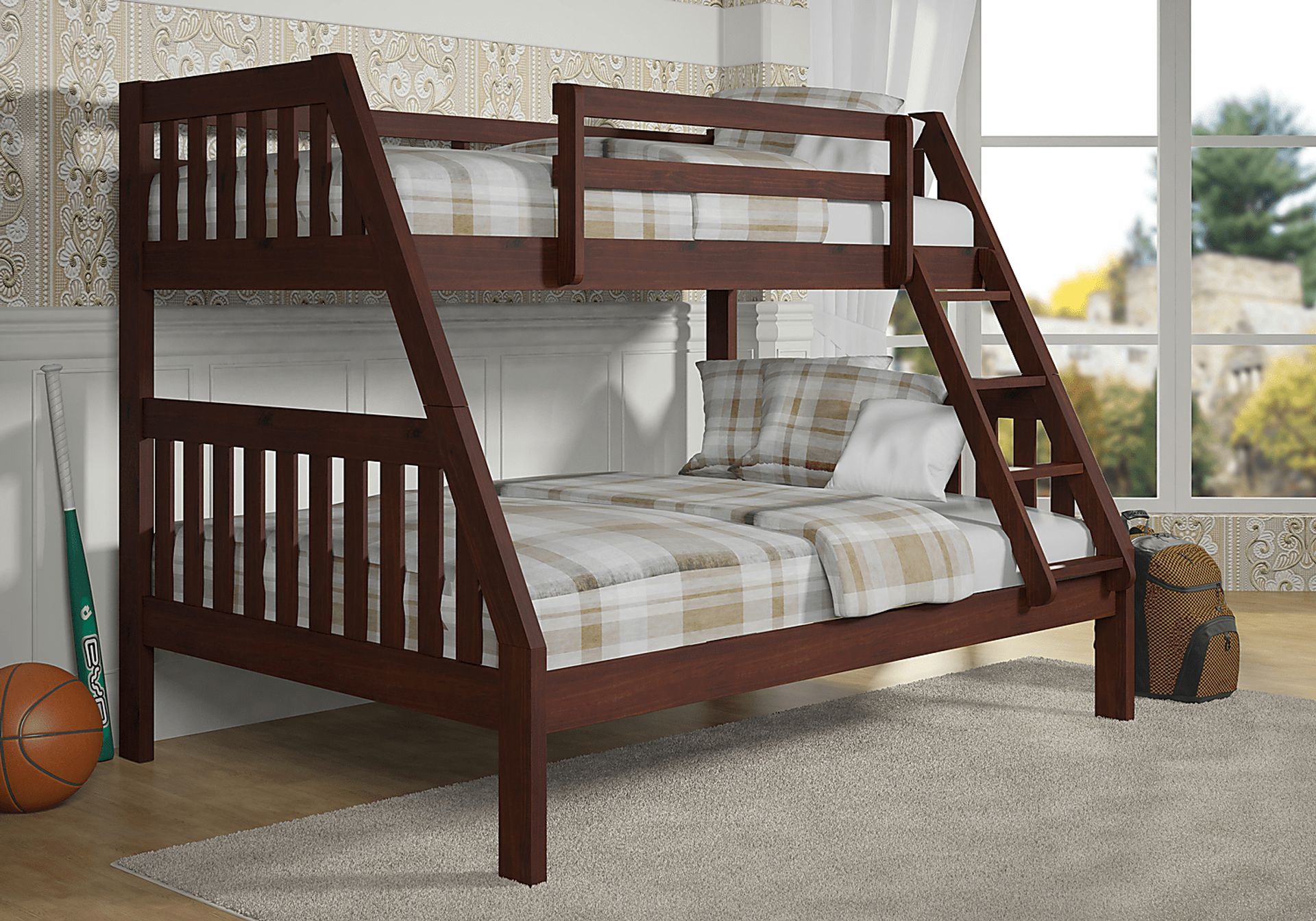 Eastton Brown Twin/Full Bunk Bed - Image 2