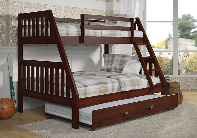 Eastton Brown Twin/Full Step Bunk Bed - Thumbnail - Image 2