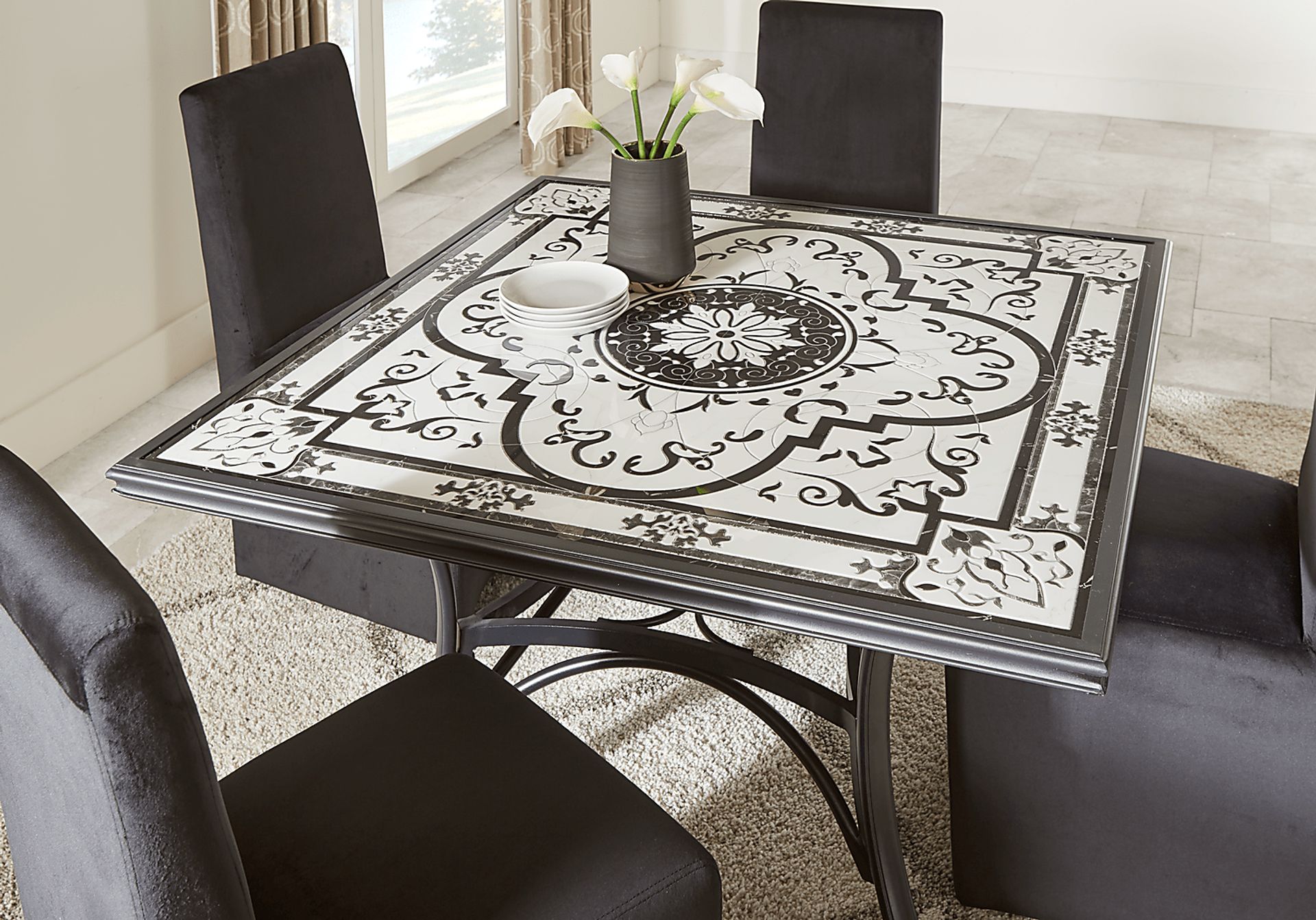 Eastvale Black Outdoor Dining Table - Image 2