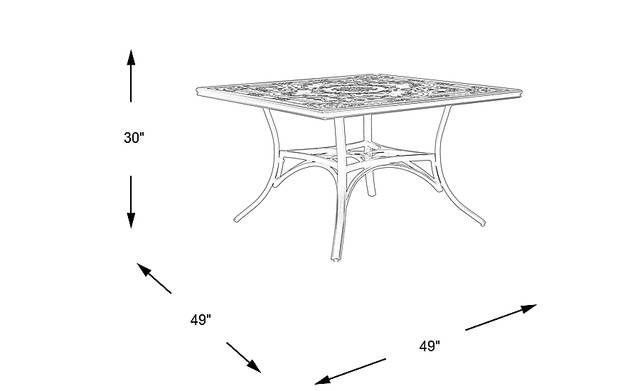 Dimension Image. Please refer to the Dimension Tab on this page for dimension details.