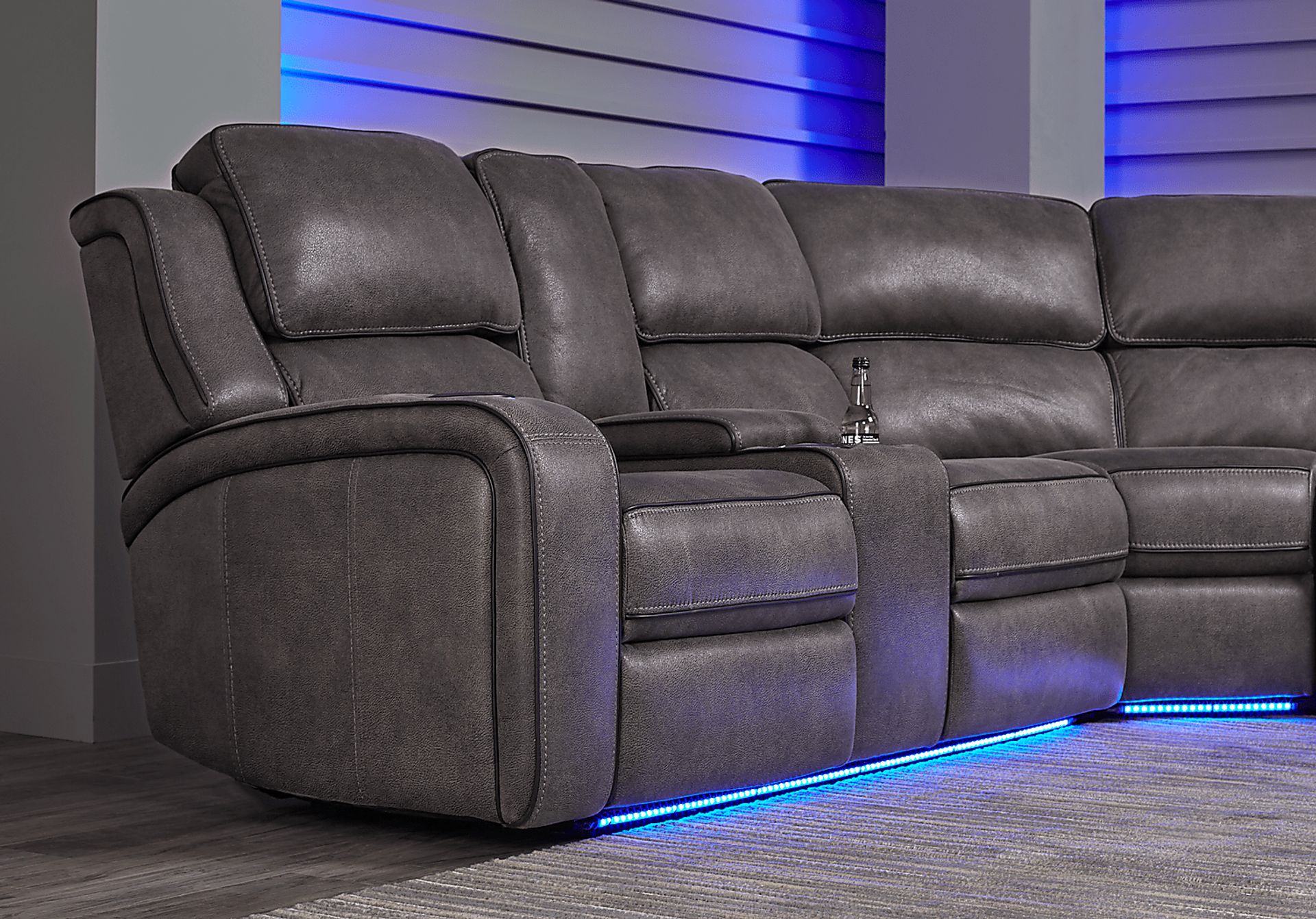 Eastview Charcoal 6 Pc Dual Power Reclining Sectional Living Room - Image 5