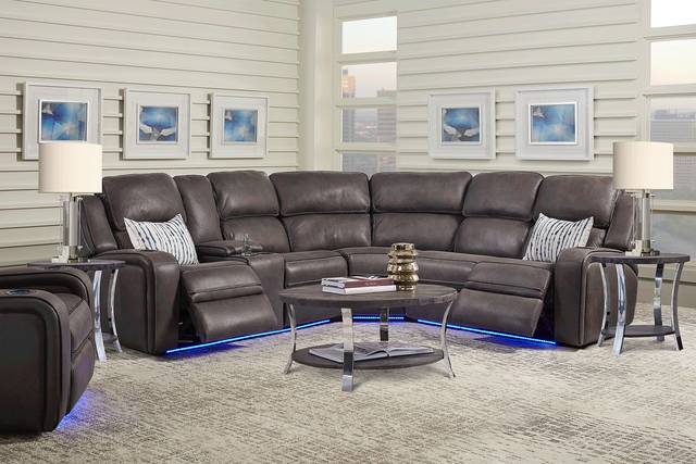 Eastview Charcoal 3 Pc Dual Power Reclining Sectional - Thumbnail - Image 2
