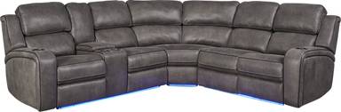 3 pc dual power reclining sectional