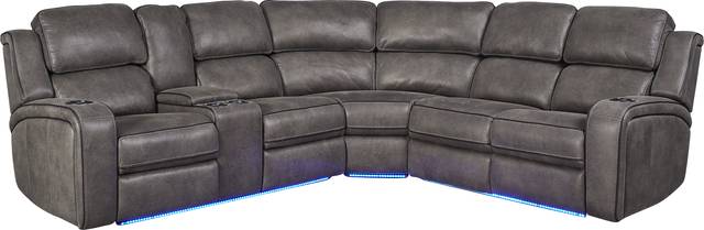 Eastview Charcoal 3 Pc Dual Power Reclining Sectional - Thumbnail - Image 1