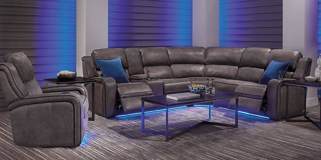 Eastview Charcoal 3 Pc Dual Power Reclining Sectional - Thumbnail - Image 2