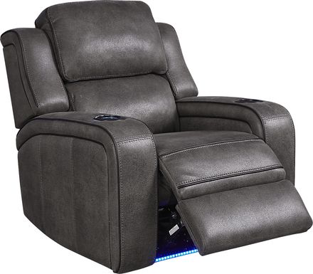Eastview Charcoal Dual Power Recliner