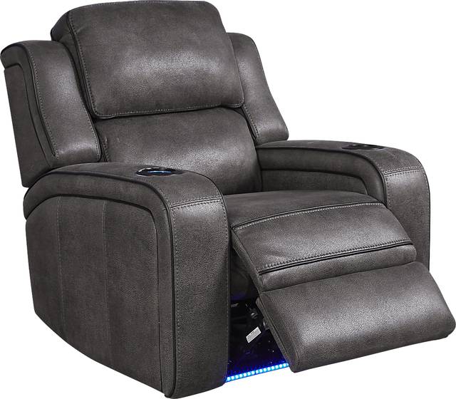 Eastview Charcoal Dual Power Recliner - Thumbnail - Image 1