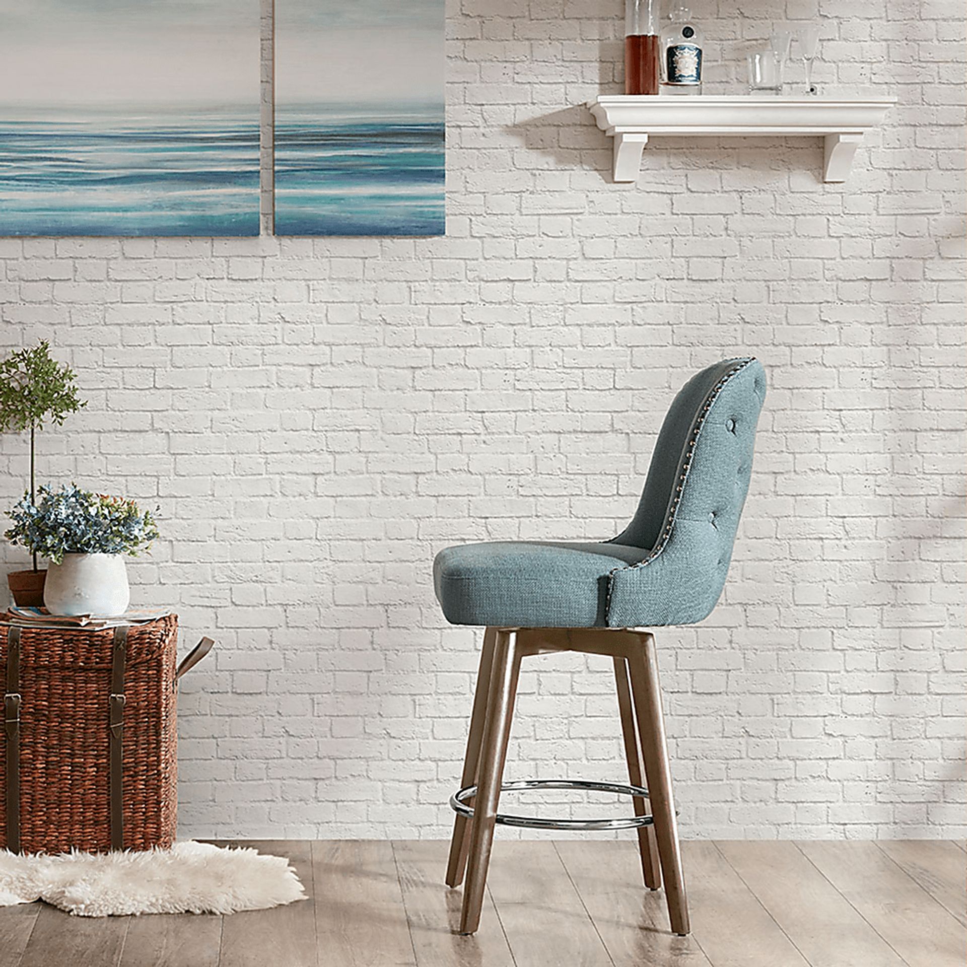 Eastwend Blue Counter Height Stool - Image 8