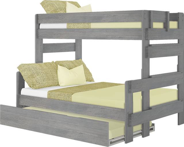 Kids Eastwick Gray Twin/Full Bunk Bed with Trundle - Thumbnail - Image 2