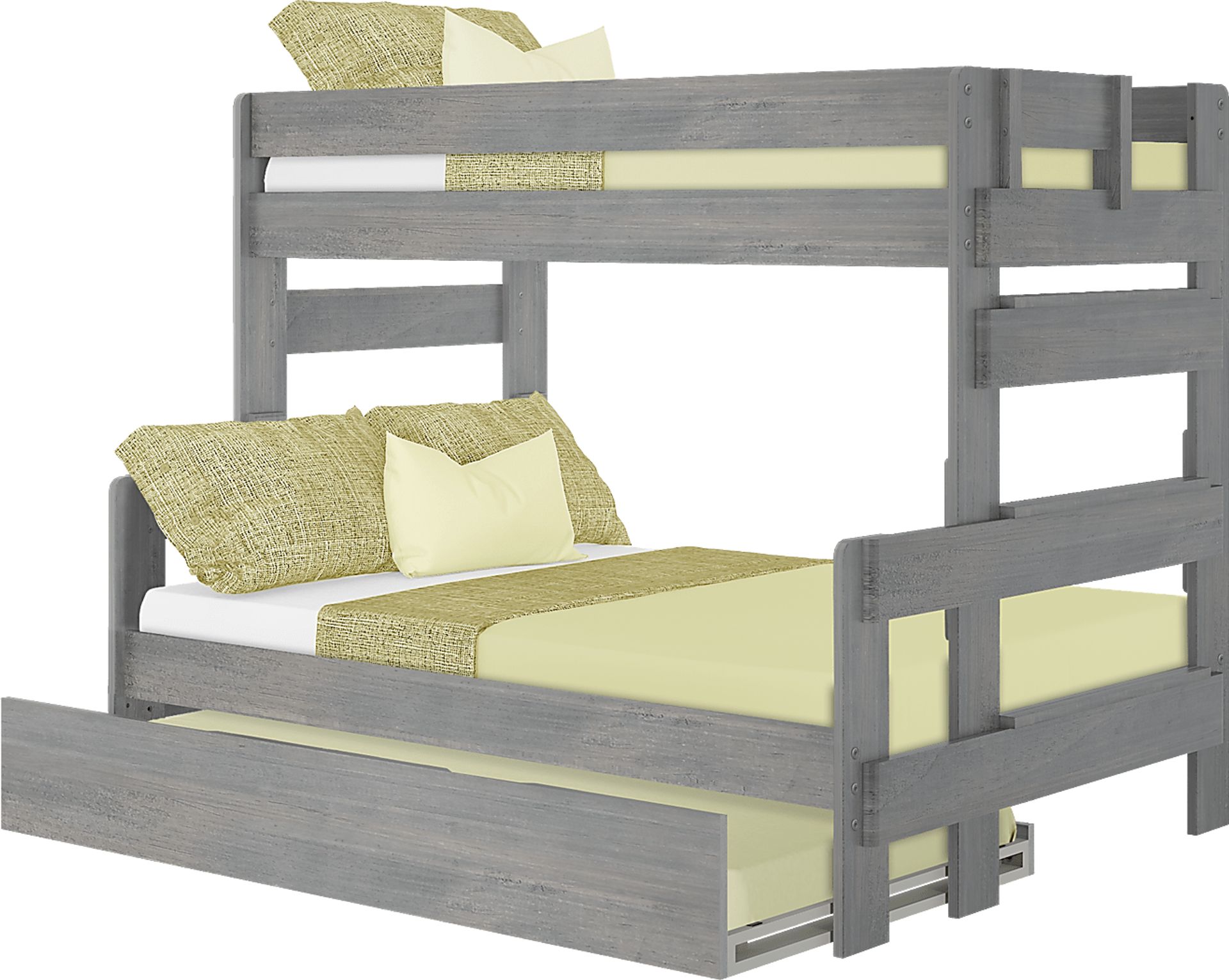 Kids Eastwick Gray Twin/Full Bunk Bed with Trundle - Image 2