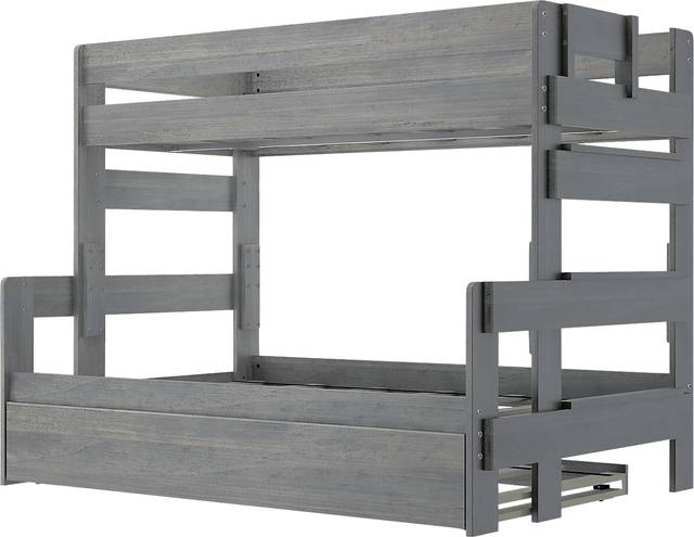Kids Eastwick Gray Twin/Full Bunk Bed with Trundle - Thumbnail - Image 3