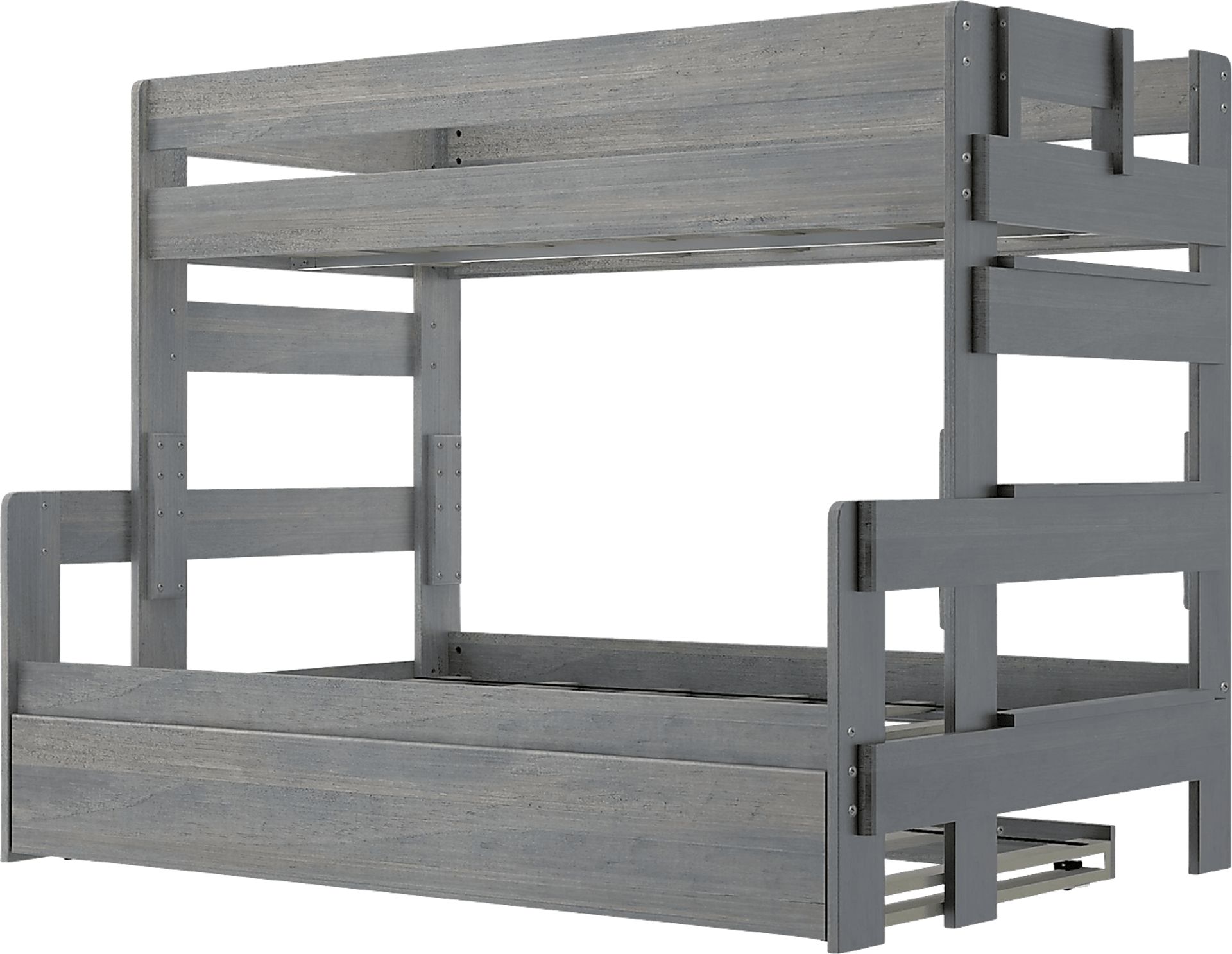 Kids Eastwick Gray Twin/Full Bunk Bed with Trundle - Image 3