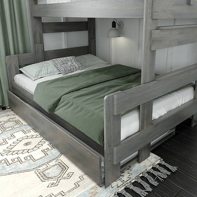 Kids Eastwick Gray Twin/Full Bunk Bed with Trundle - Thumbnail - Image 4