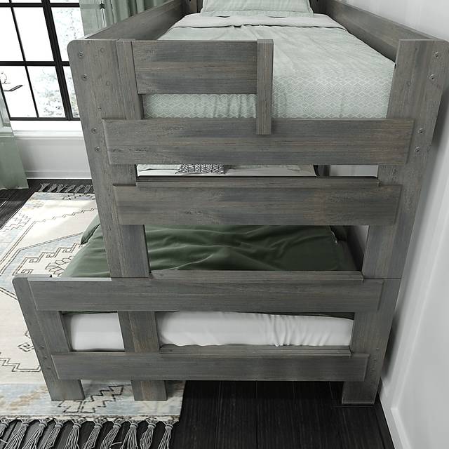 Kids Eastwick Gray Twin/Full Bunk Bed - Thumbnail - Image 4