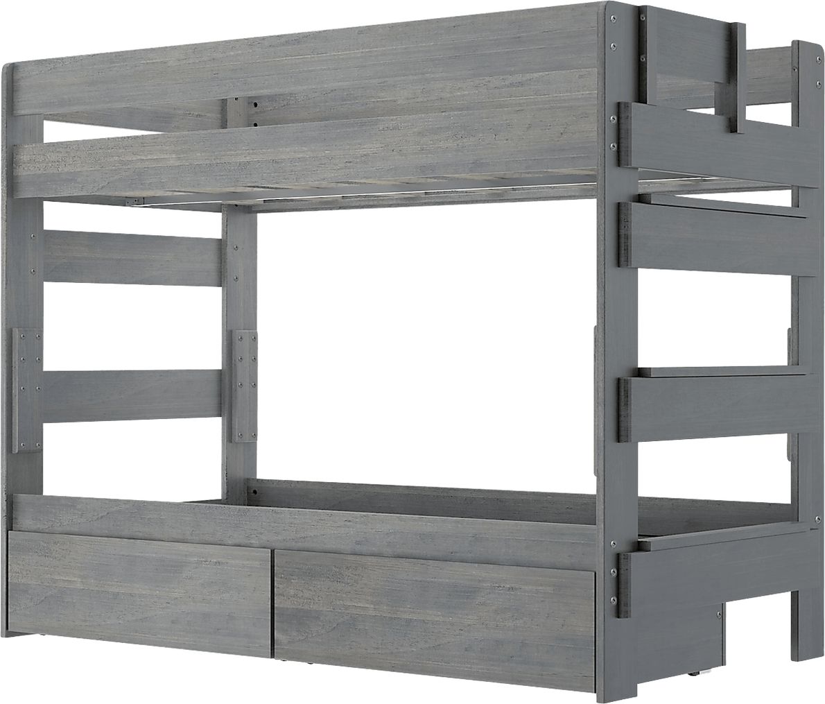 Kids Eastwick Gray Twin/Twin Bunk Bed with Storage Drawers Rooms To Go