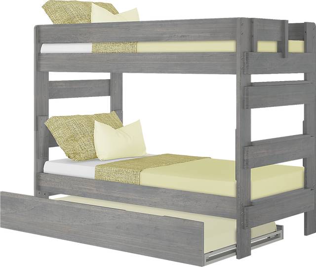 Kids Eastwick Gray Twin/Twin Bunk Bed with Trundle - Thumbnail - Image 2