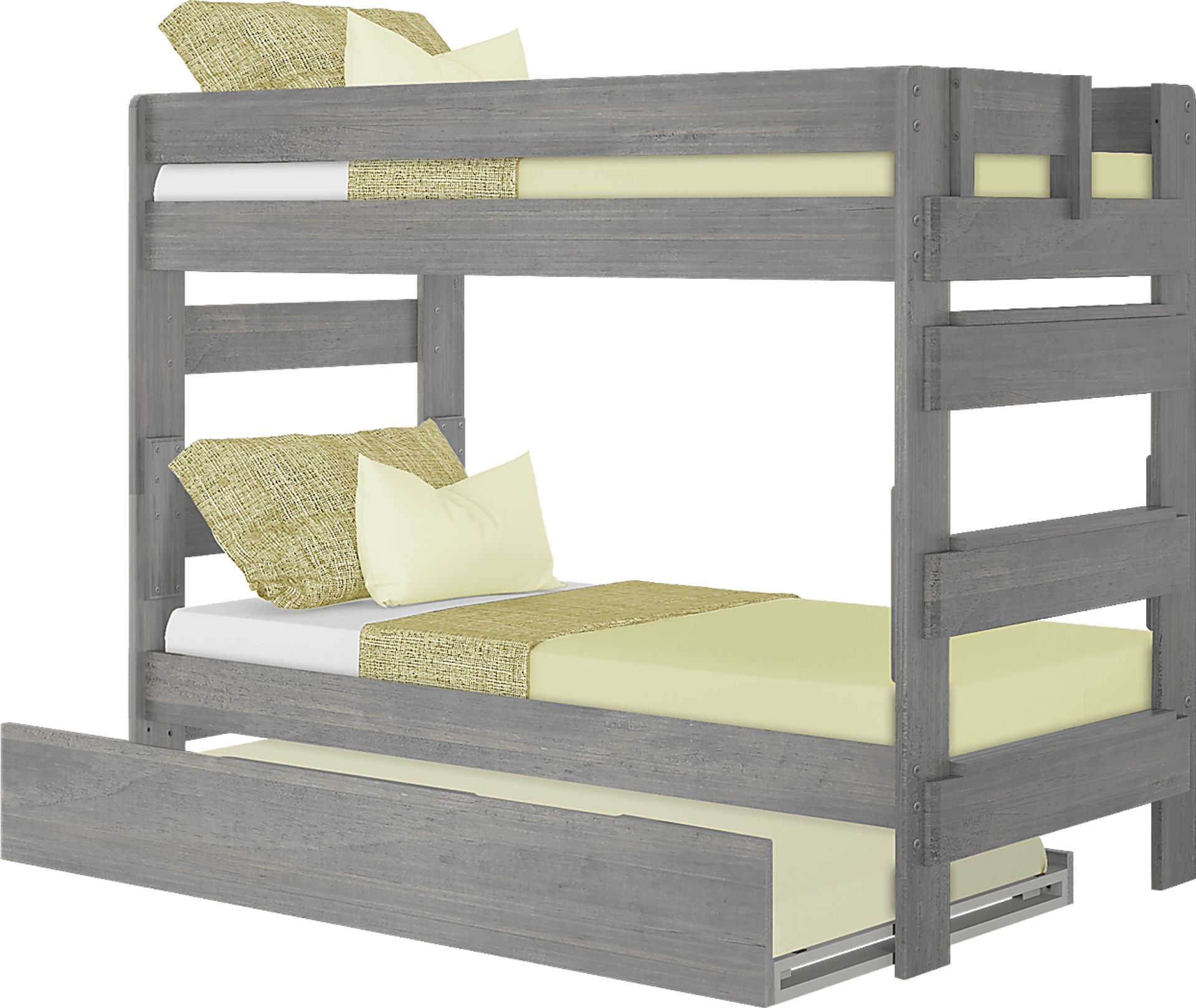 Kids Eastwick Gray Twin/Twin Bunk Bed with Trundle - Image 2