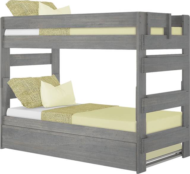 Kids Eastwick Gray Twin/Twin Bunk Bed with Trundle - Thumbnail - Image 4