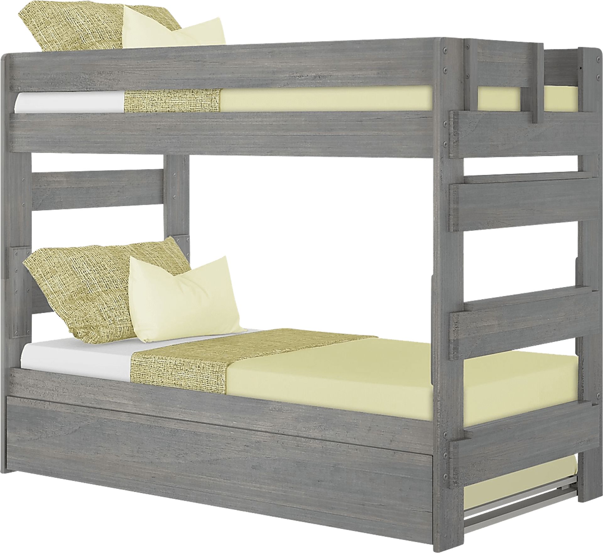 Kids Eastwick Gray Twin/Twin Bunk Bed with Trundle - Image 4
