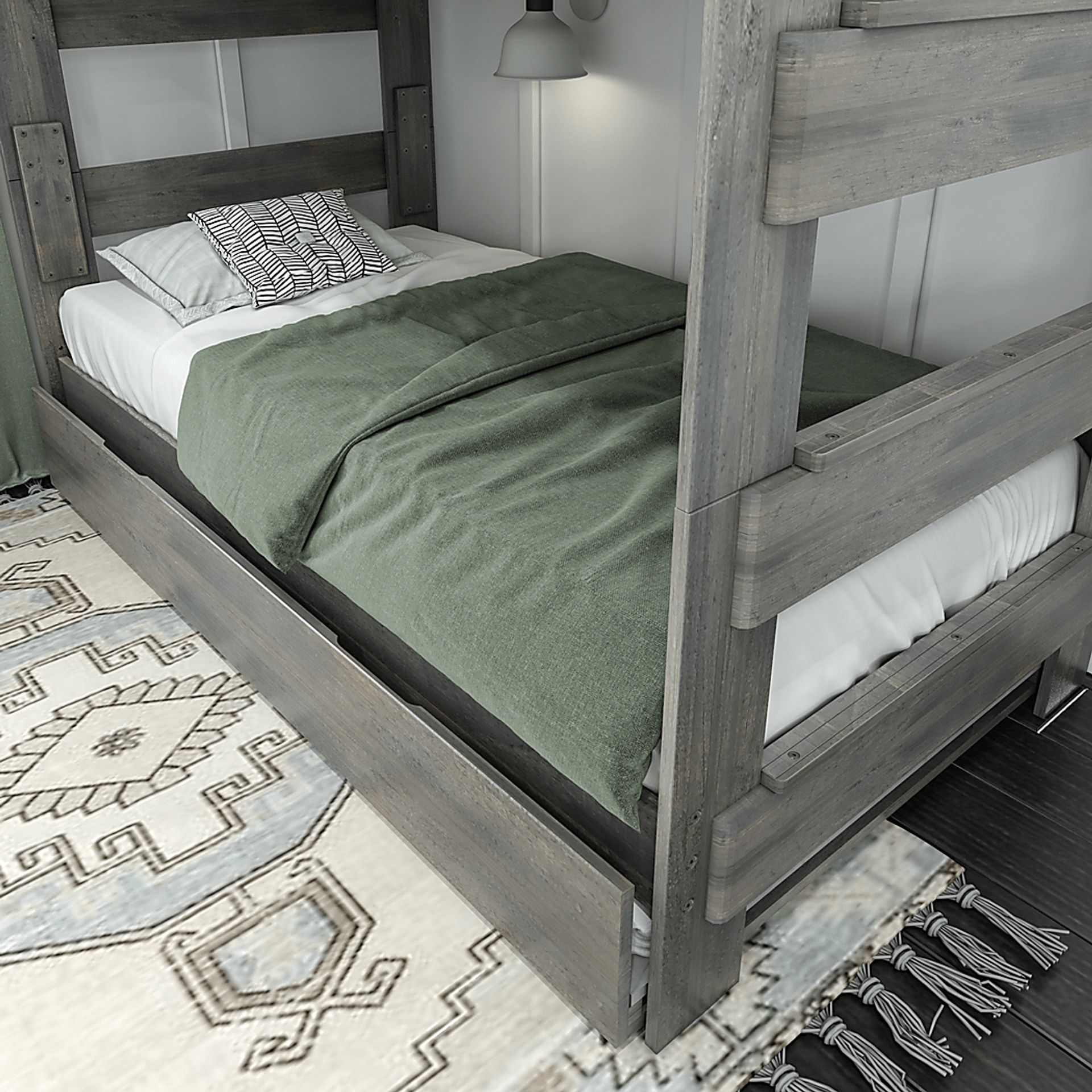 Kids Eastwick Gray Twin/Twin Bunk Bed with Trundle - Image 5